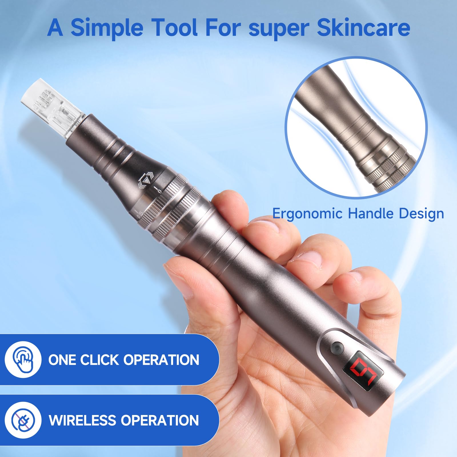 Rotulador Derma de 0,25 mm para uso doméstico, bolígrafo Derma para mujeres y hombres, kit de belleza para el cuidado de la piel, herramienta para cara, cabello, barba
