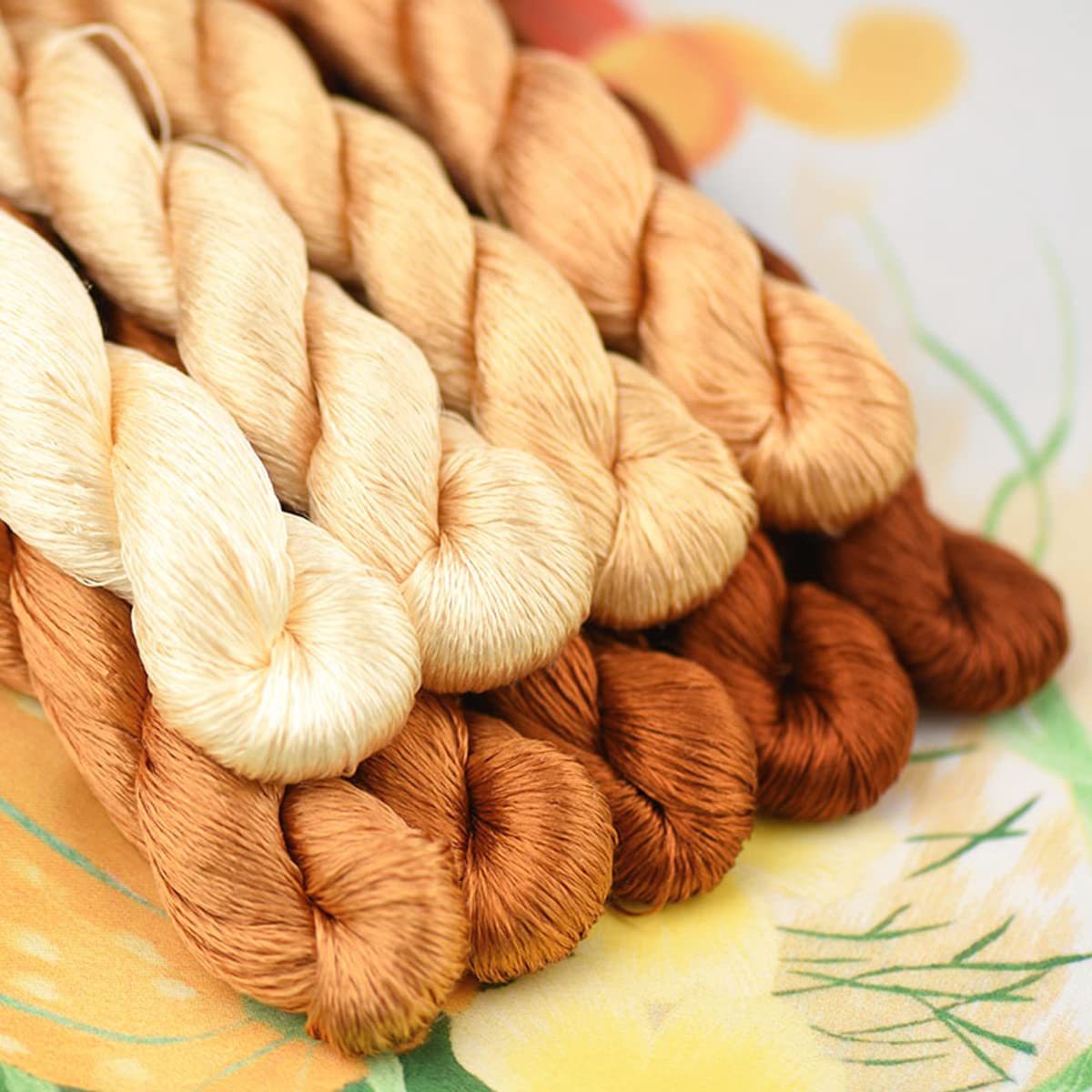 MINGGUXIUYI Natural 100% Silk Thread Handmade Embroidery Thread Floss (58) - Image 3