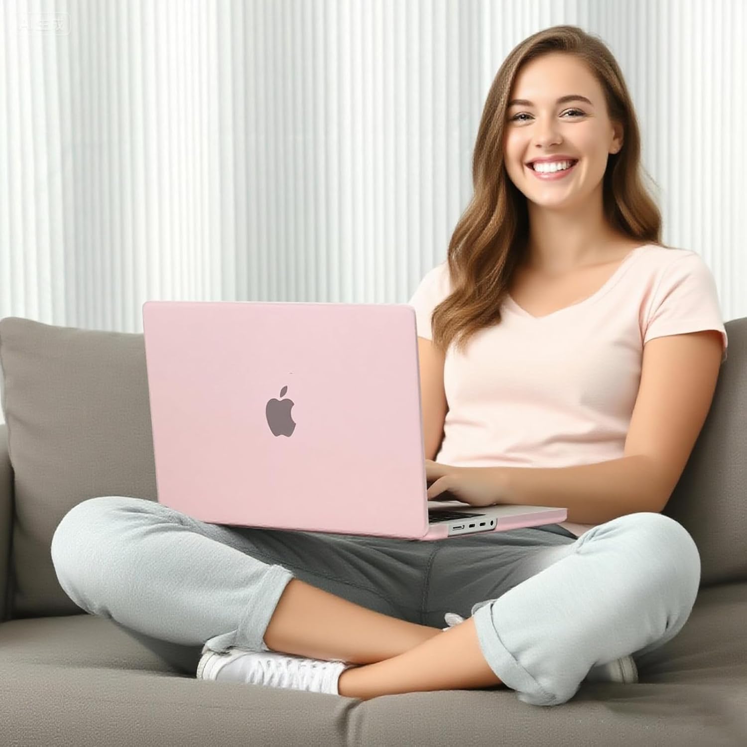 EooCoo Case Compatible with MacBook Pro 14 inch M5 2026 2025-2021 M4 M3 M2 M1 Pro/Max Chip, Matte Pink Hard Shell Scratch Resistant Laptop Protective Cover Case, Pink - Image 2