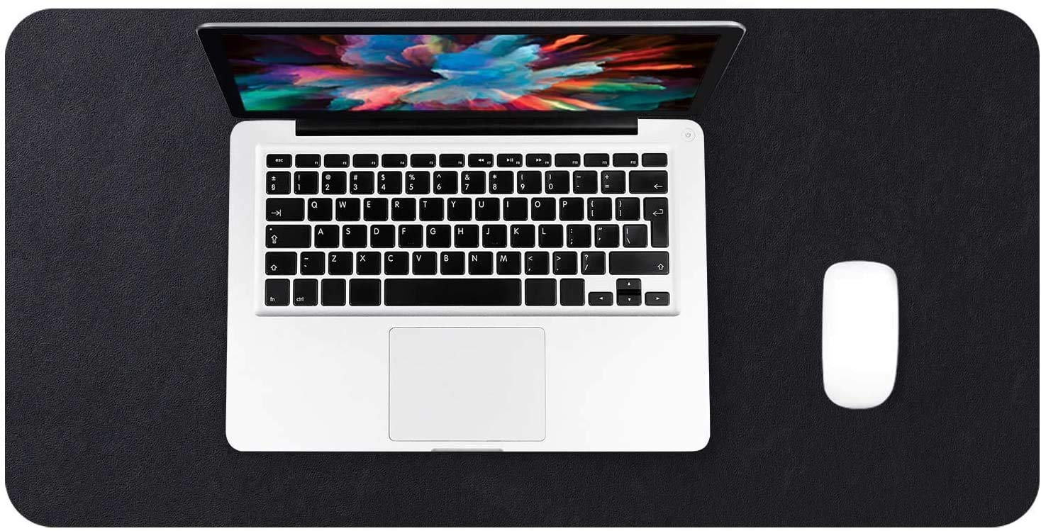 YANCI® Non-Slip Desk Pad,Mouse Pad,Waterproof PVC Leather Desk Table Protector,Ultra Thin Large Desk Blotter, Easy Clean Laptop Desk Writing Mat for Office Work, Home, Decor, Black, 23.6" x 11.8" (B096M8SXJ5) Amazon Price History, Amazon Price Tracker