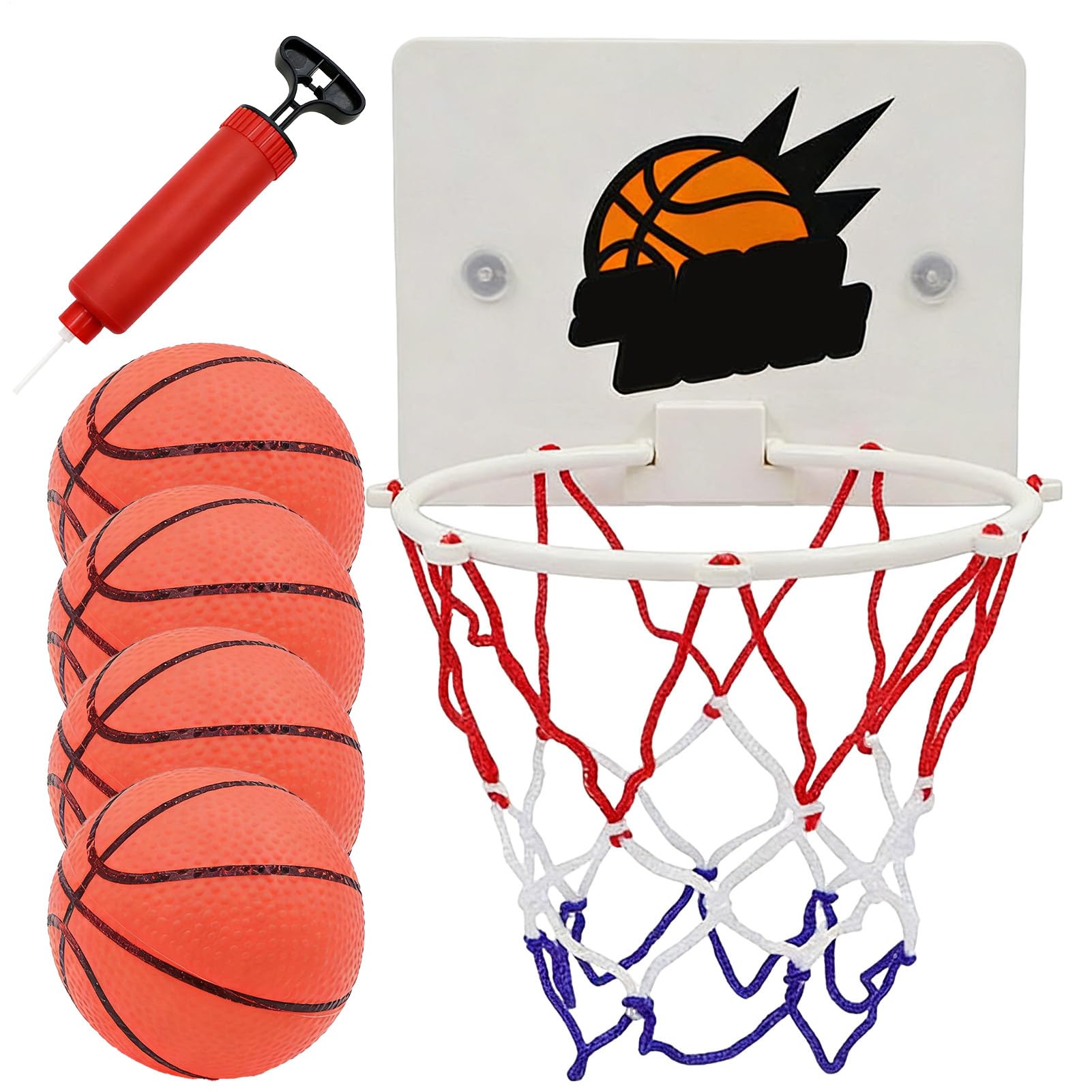 Indoor Basketball Basket | Small Game with Suction Cups,Basketball Backboard For And Sports | For Kids, Boys, Teens, Exercise, Bathroom, Living Room, Classroom,