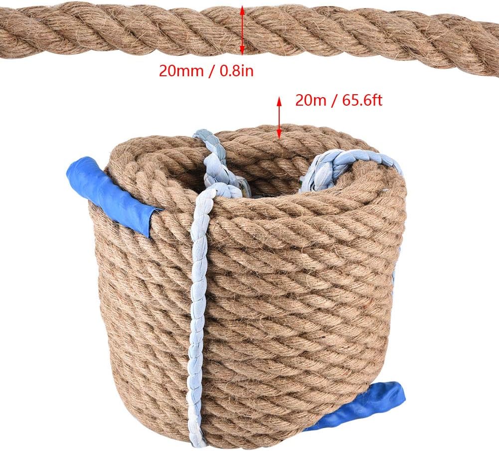 Jute Rope TUG of War Rope for Rock Climbing and Outdoor Sports
