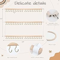 Vista 3 de POVETIRE Organizador de diademas y lazos para el pelo de niñas, organizador de accesorios para el cabello, organizador de lazos colgantes