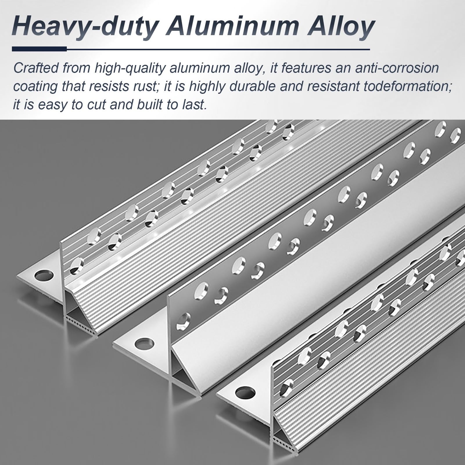 Tropfkantenprofil Feuchtigkeitsbeständiges Regenabweisprofil Aus Aluminium – Schutz für Wände und Dachüberstände; Tropfkantenprofil für Terrassen und Balkone(W0.4in/10mm,L9ft/2.7m)
