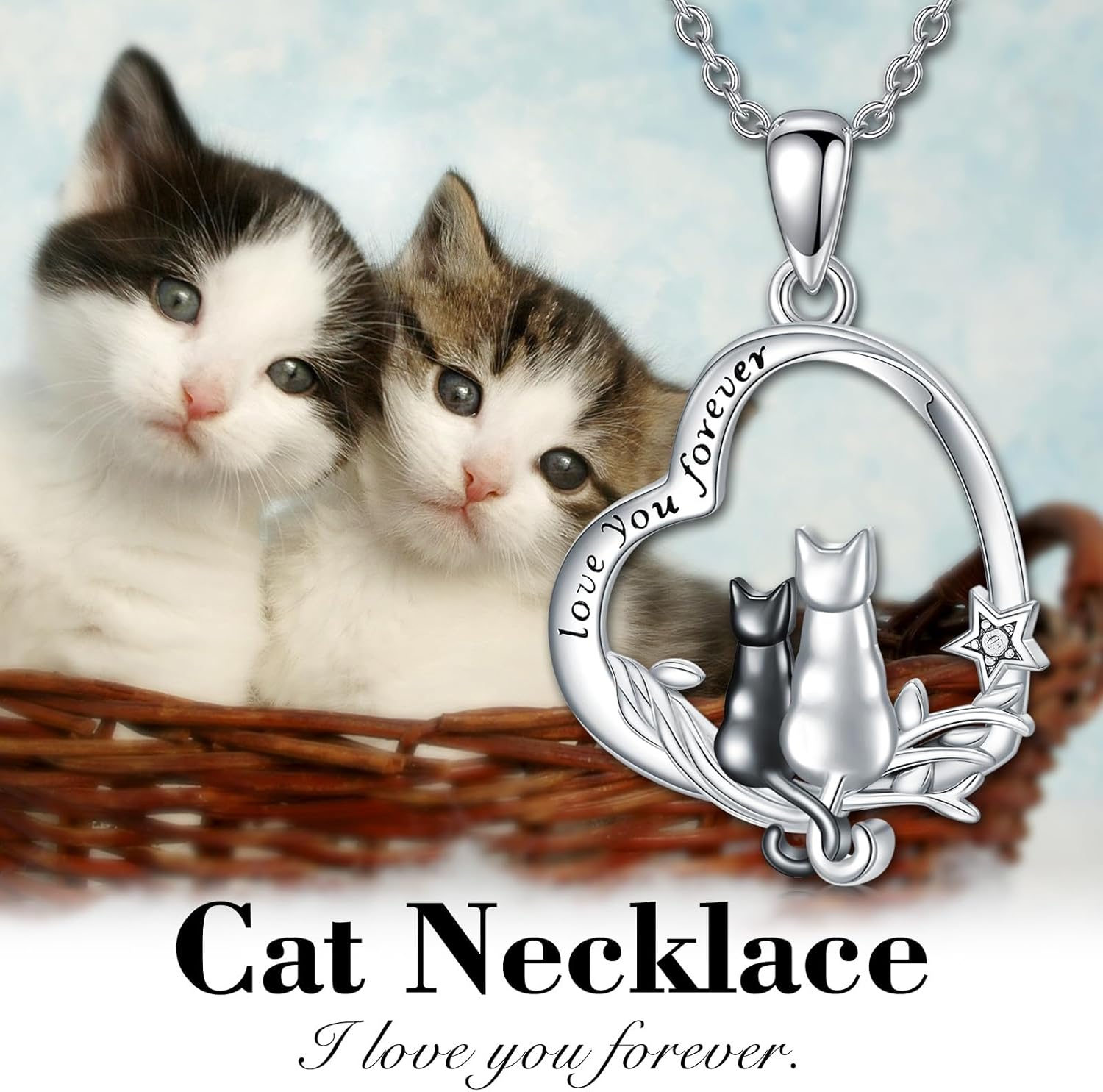 Cat Lovers Gifts 925 Sterling Silver Cat Necklace Pendant Women Jewelry Valentines Day Mothers Day Gifts for Women - Image 5