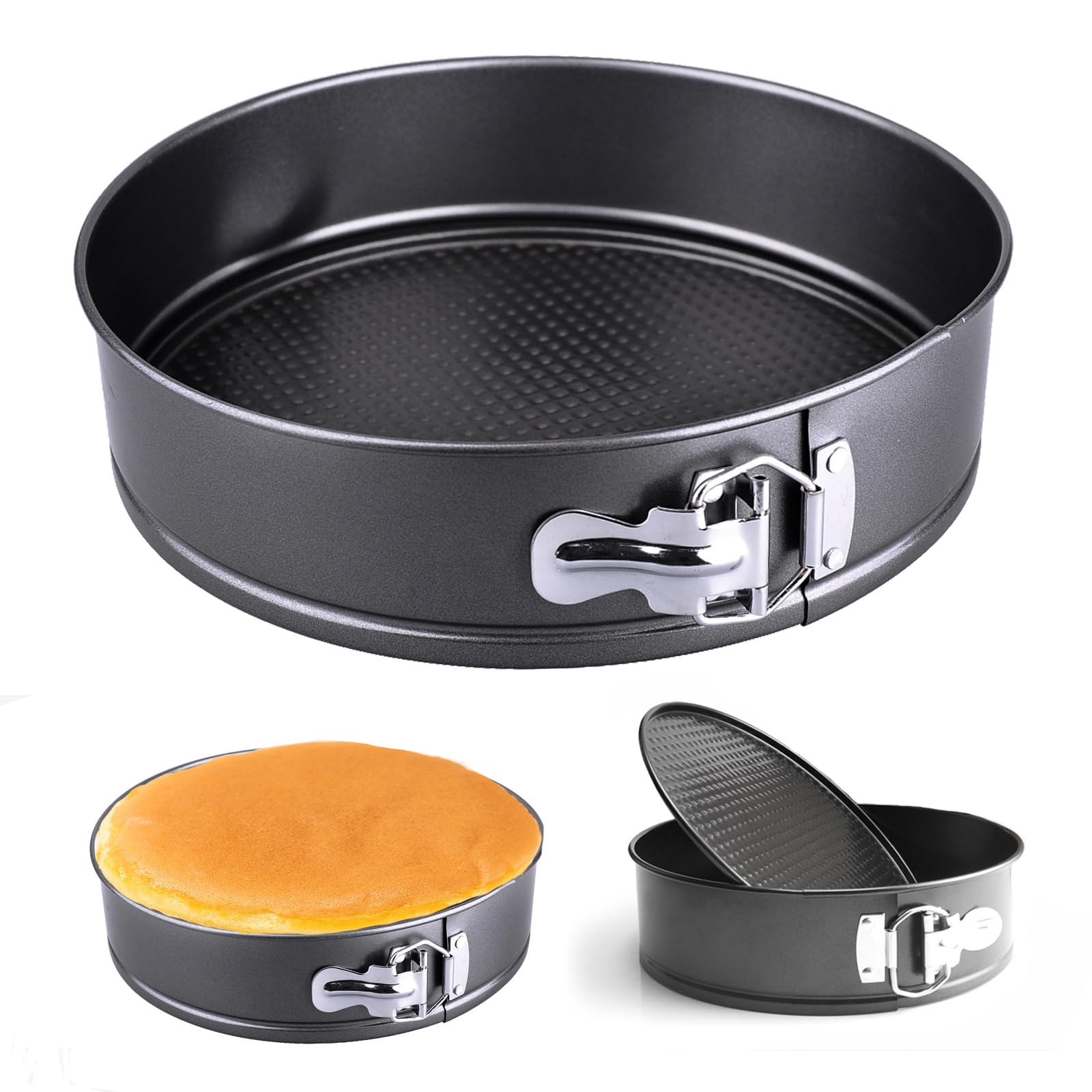 27,9 cm Premium Antihaft-Springform, auslaufsichere runde Käsekuchenform mit abnehmbarem Boden, Springform zum Backen (Schwarz)