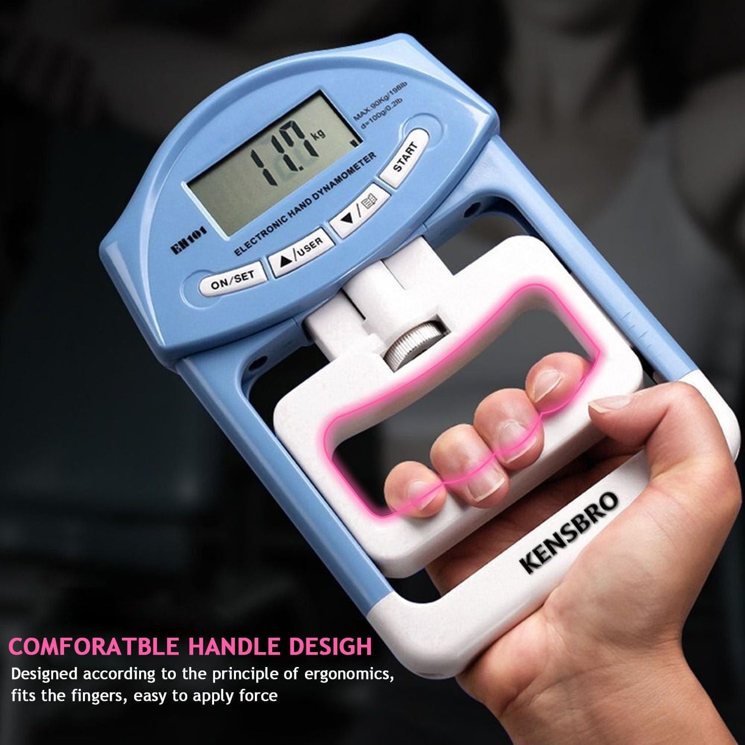 Kraftmesser - Griffkraft Messgerät und Handkraftmesser für präzise Messungen - Hand Dynamometer zur Stärkeprüfung