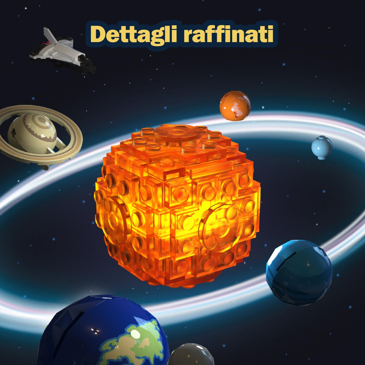 Technic Sistema Solare per Bambini con Luce, 8 Pianeti e Razzo | 775 Pezzi Sistema Solare Girevole Modello, Blocchi di Morsetto Regali per 6 7 8 10 12+ Anni Bambini Ragazzi