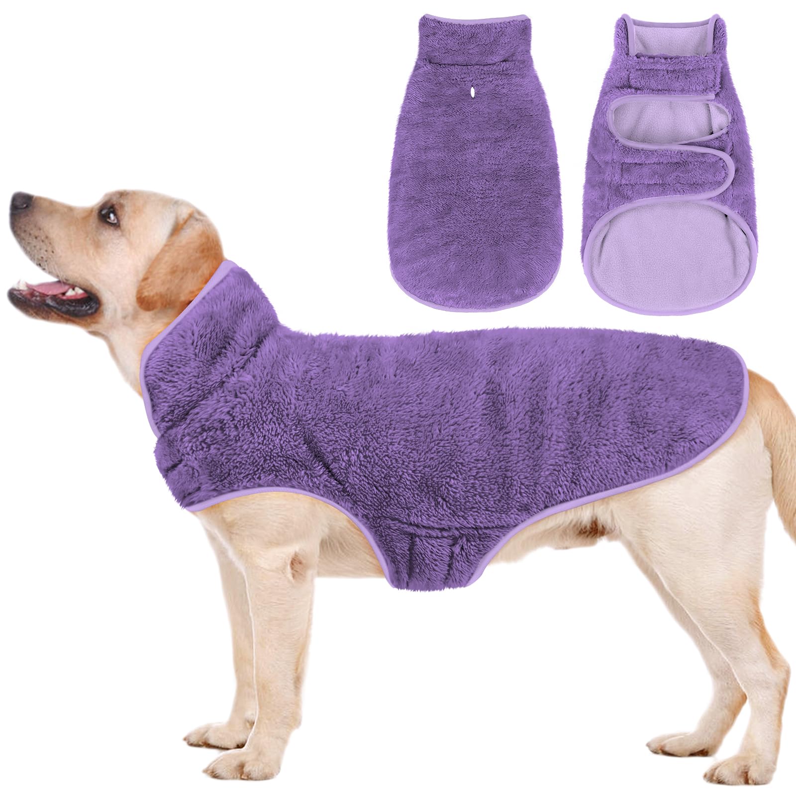 Malier Abrigo de invierno para perro, abrigo reversible de forro polar para clima frío, chaqueta para perro, abrigo cálido resistente al viento, chaqueta de nieve para perro, chaleco para perros