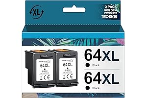 HP 64XL Black Ink Cartridges - Remanufactured for Sharp Prints