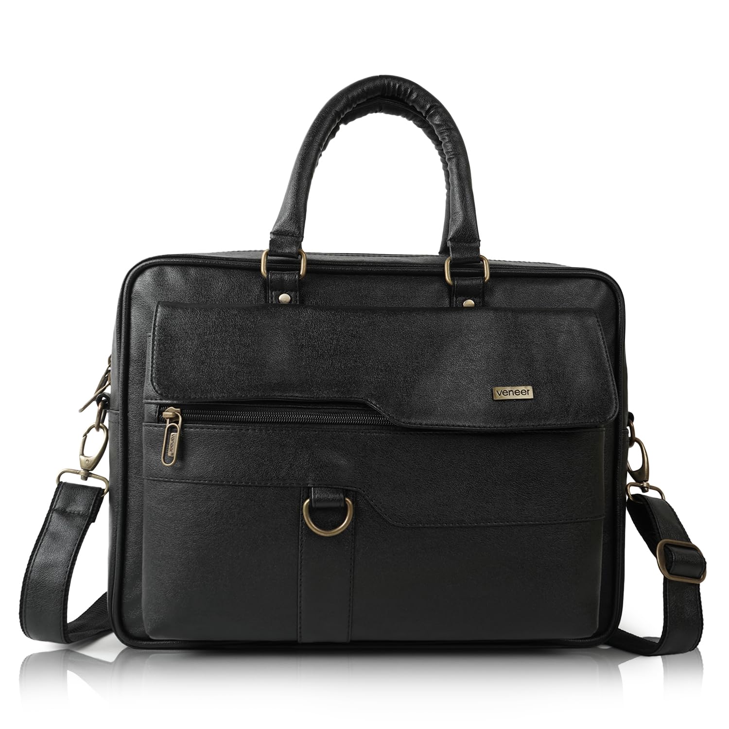 Veneer Unisex 16 Inch Vigan Leather Briefcases Laptop Messenger Bags For Men And Women Best Office School College Satchel Bag (Messenger-Bag-Pro), Black (B09KNPXP5R) Amazon Price History, Amazon Price Tracker