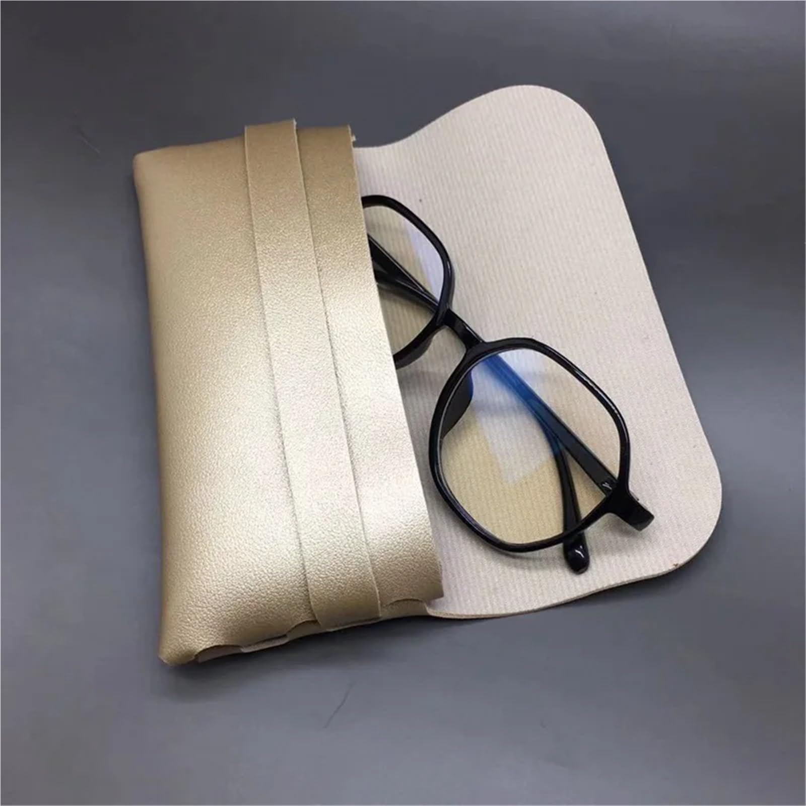 Etuis à Lunettes Étui à lunettes 2 pièces for femmes et hommes, sac à lunettes, housse de protection, étui Portable for lunettes de soleil, boîte à lunettes de lecture Avec Doublure Souple(Pink)