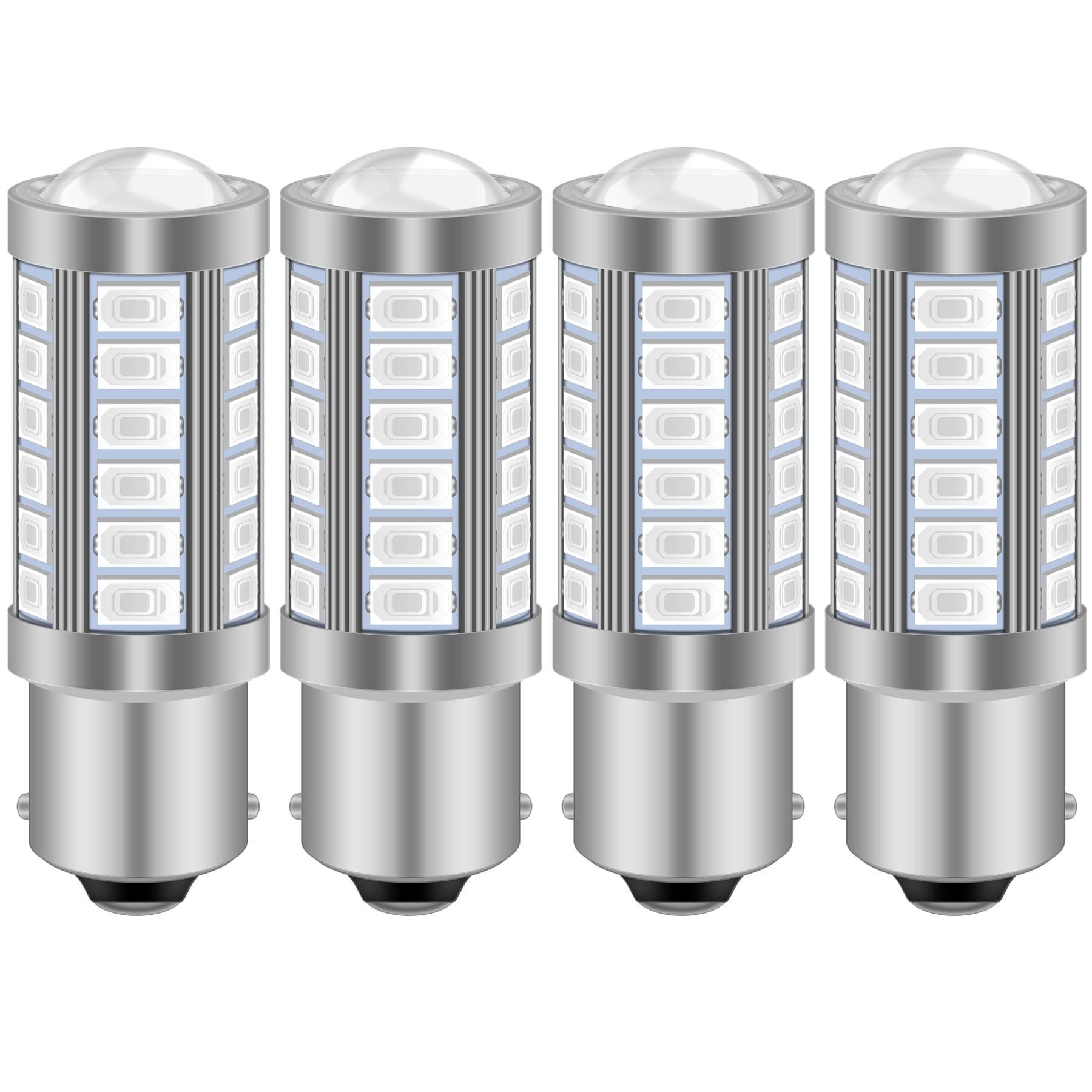 KATUR 2 Piezas BAU15S 7507 1156PY PY21W 5630 33-SMD Ámbar 900 lúmenes Super Brillante LED Girar Cola Cola de Freno Luz de señal de Parada Bombilla — view 41