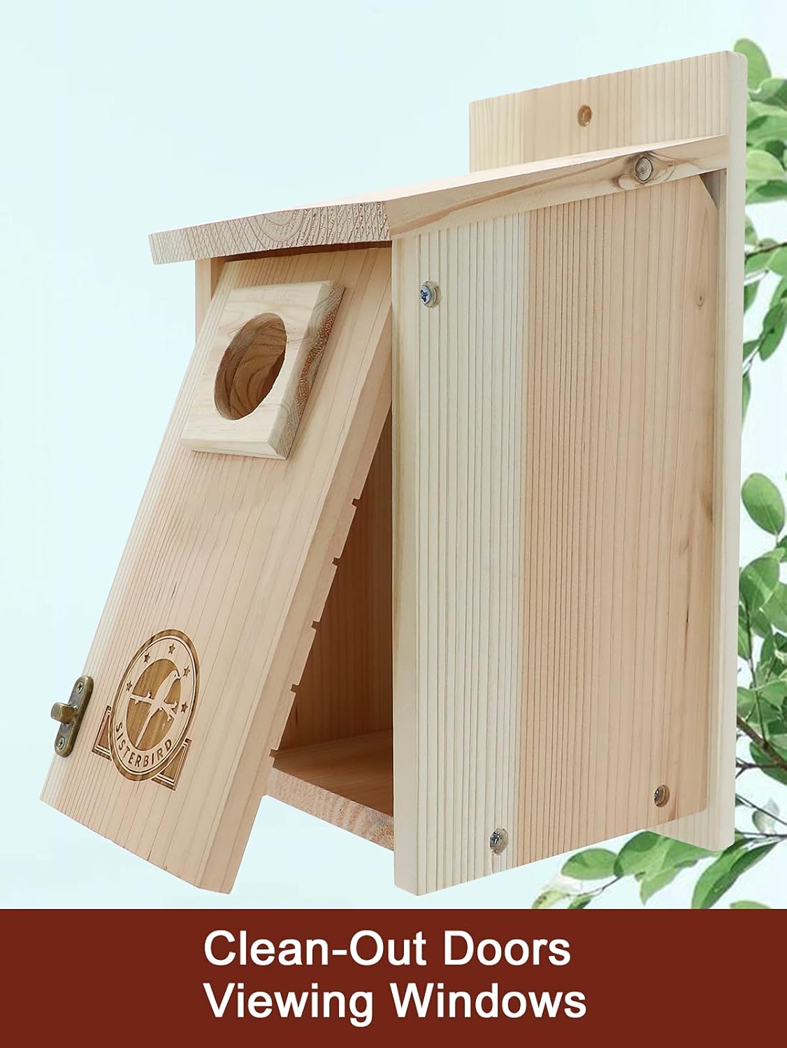SISTERBIRD Bird Houses for Outside 1-1/2" Entrance Hole Cedar Wild BirdHouses Outdoor Decoration Bluebird Wren Swallow Finch Cardinal Assembly Required : Patio, Lawn & Garden