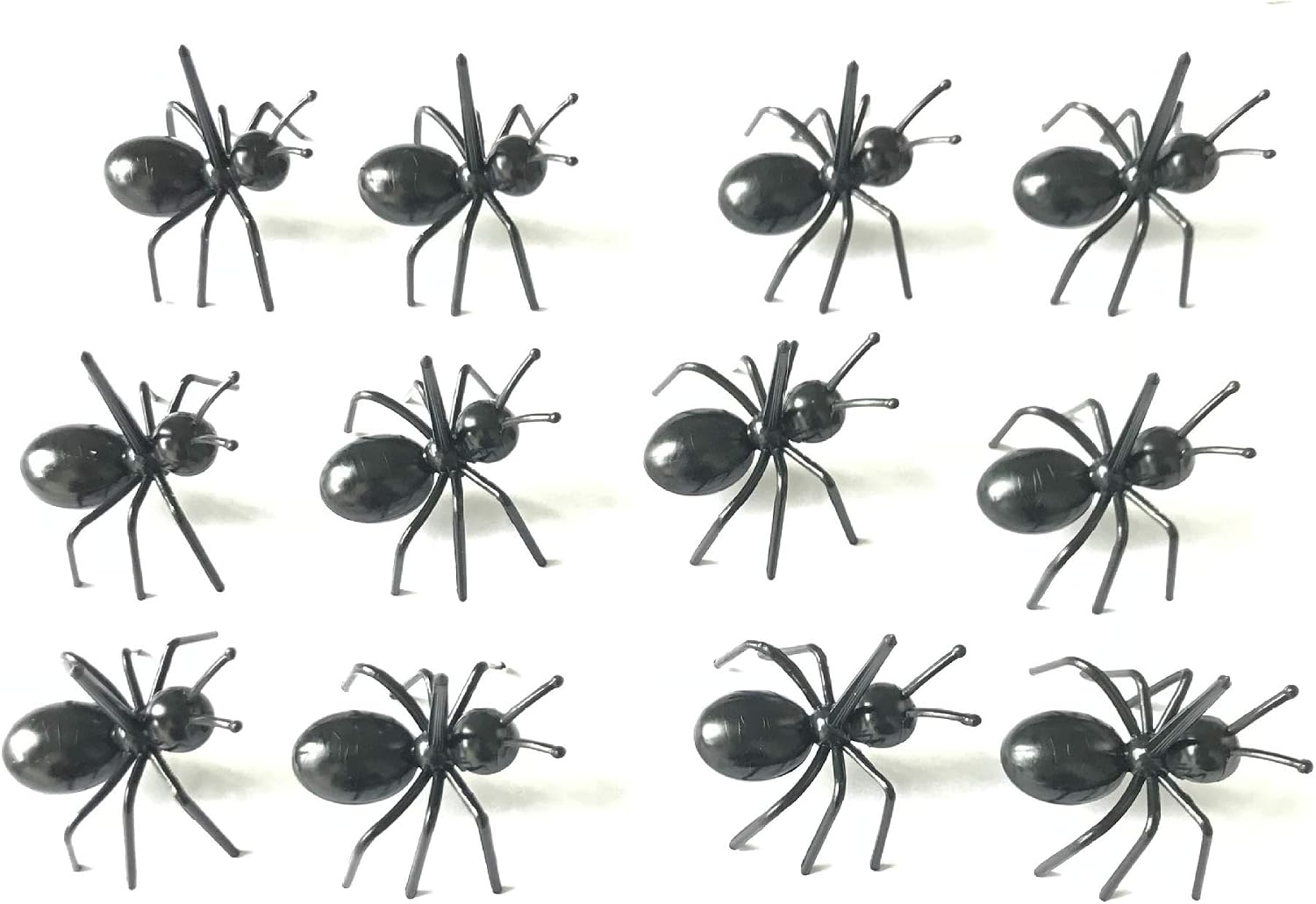 Chris.W 24Pcs Ants Food Pick Fruit Fork Set, Halloween Picks, Bento Decoration Accessories Party Supplies Tableware(Black)