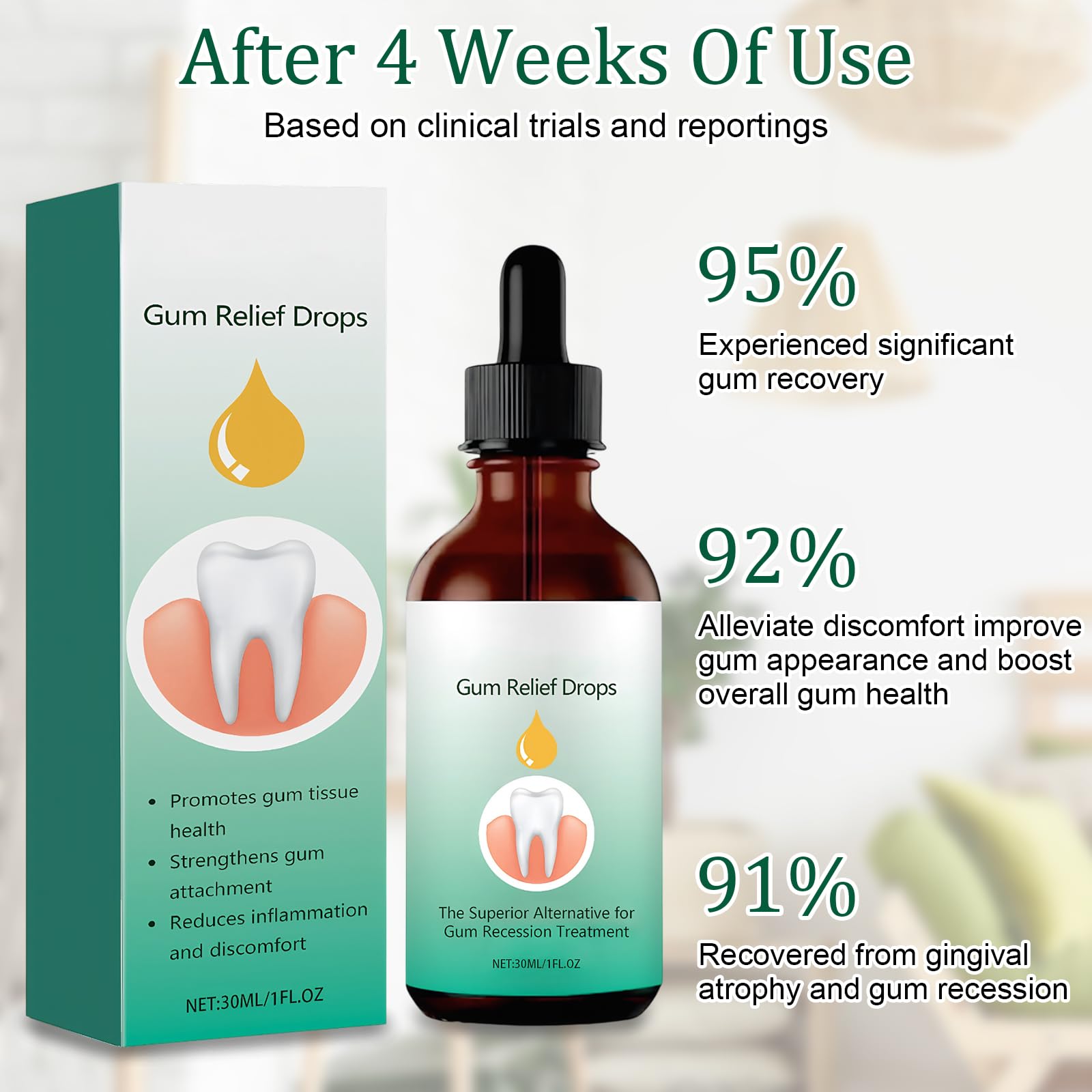 2 siero per gengive da 30 ml con spazzolino da denti, cura delicata della bocca quotidiana, sensazione di freschezza in bocca, facile da usare a casa e in viaggio