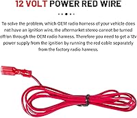 Vista 4 de RED WOLF Arnés de cableado de radio de coche con adaptador de antena compatible con GM Chevy Silverado Impala GMC Sierra Buick Cadillac posventa