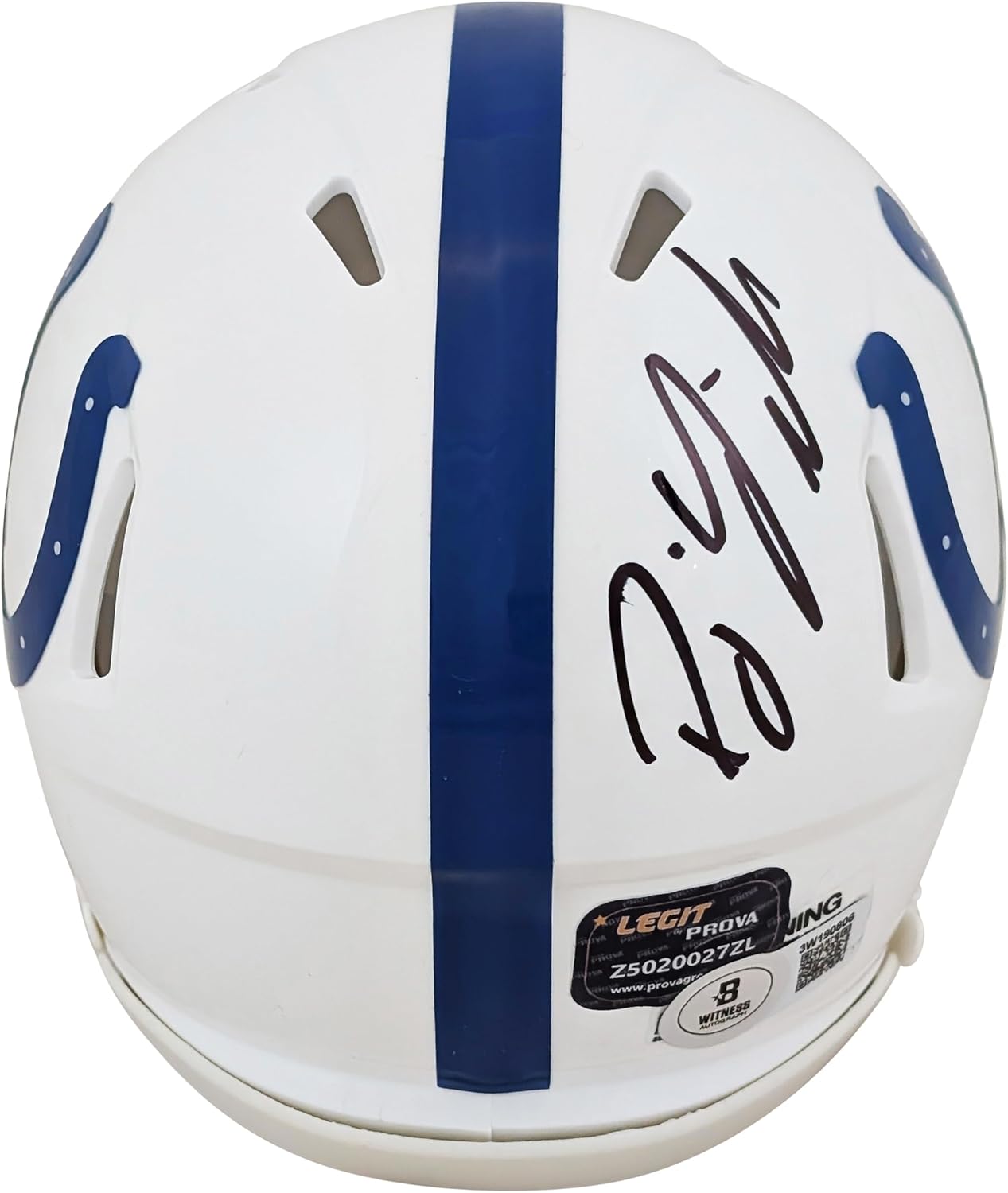 Colts D.J. Giddens Authentic Signed Speed Mini Helmet W/Case BAS Witnessed