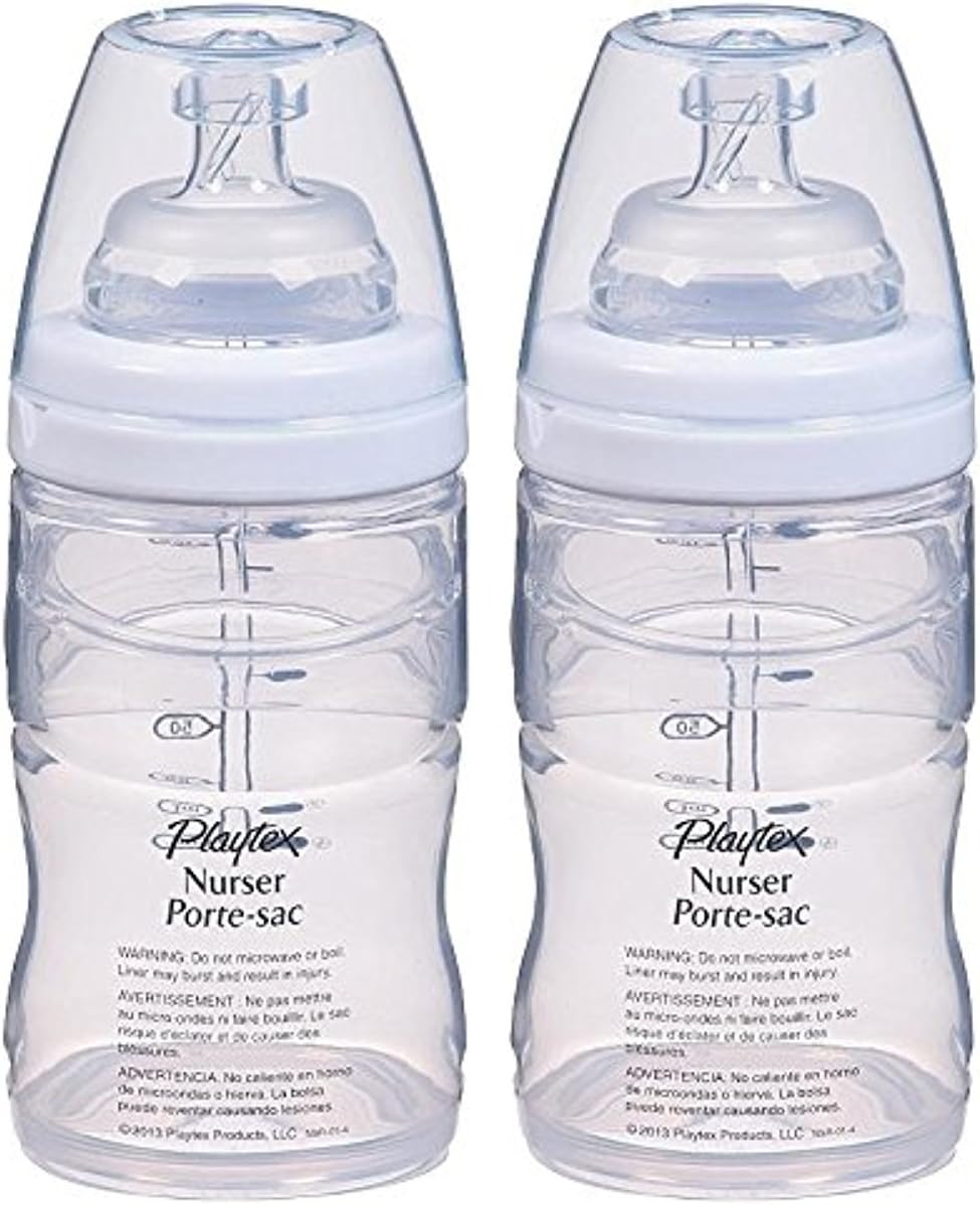 Playtex Cs05328/05587 4 Ounce Premium Nurser Drop Ins Bottle Assorted Colors - Pack of 2