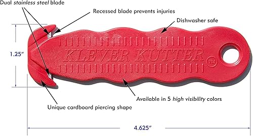 Miniatura 7 de 100 cortadores de cajas de seguridad Kutter - Abridor de paquetes de seguridad Safex - Cortador de cartón utilitario paquete económico (100,