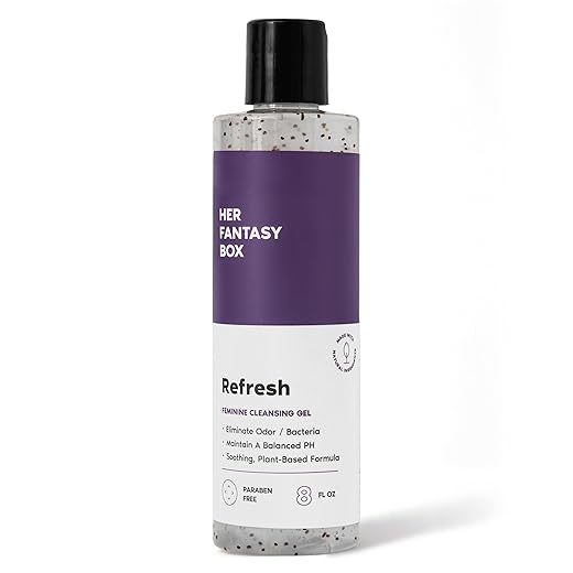 Her Fantasy Box | Refresh pH Balancing Shower Gel - Natural Feminine Hygiene Solution for Gentle Cleansing, Odor Control, and Skin Nourishment - pH-Balanced Formula for All Skin Types (8 oz)