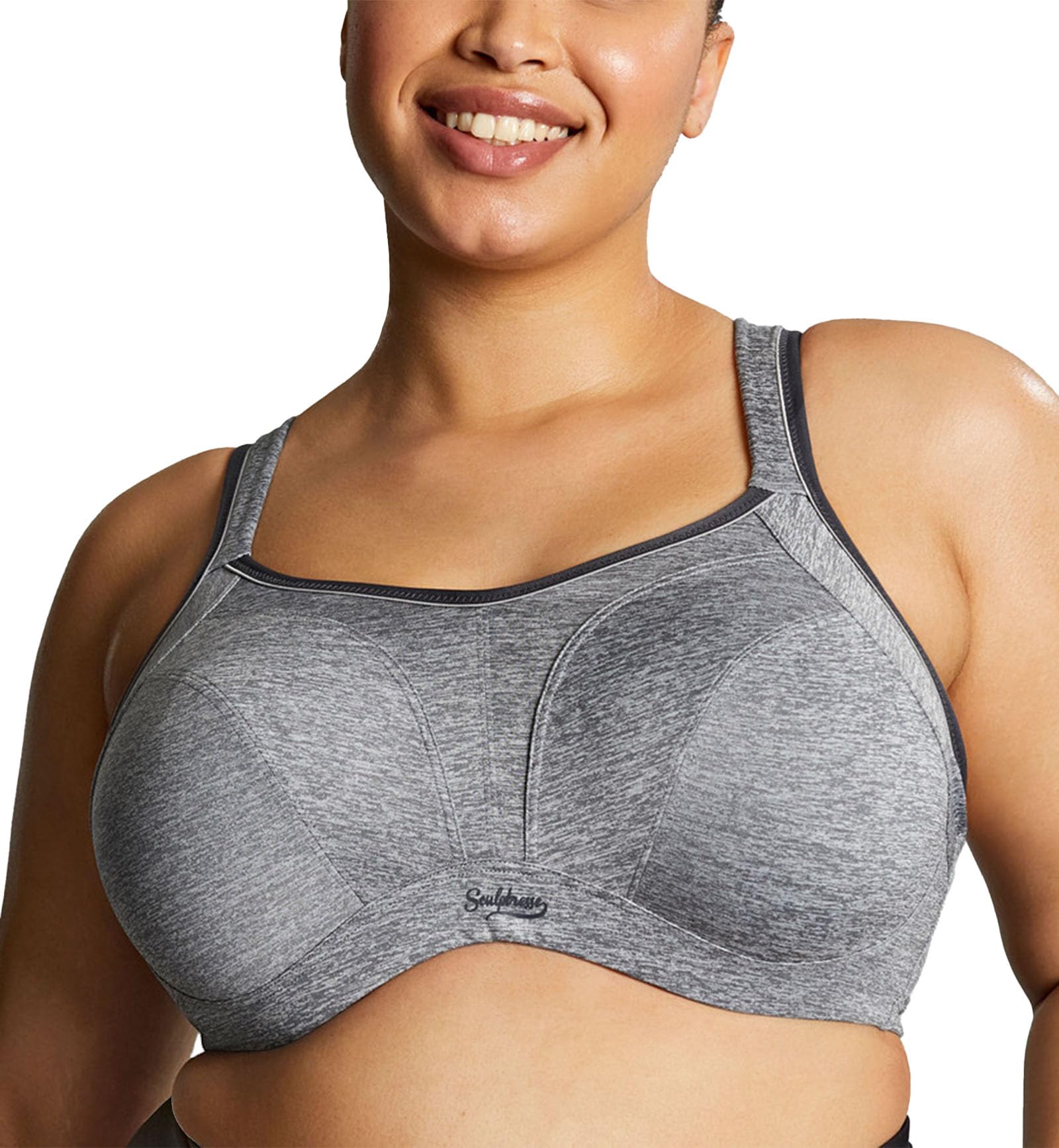 Sculptresse Women's Plus-Size Non-Padded High-Impact Underwire Sports Bra (#9441)