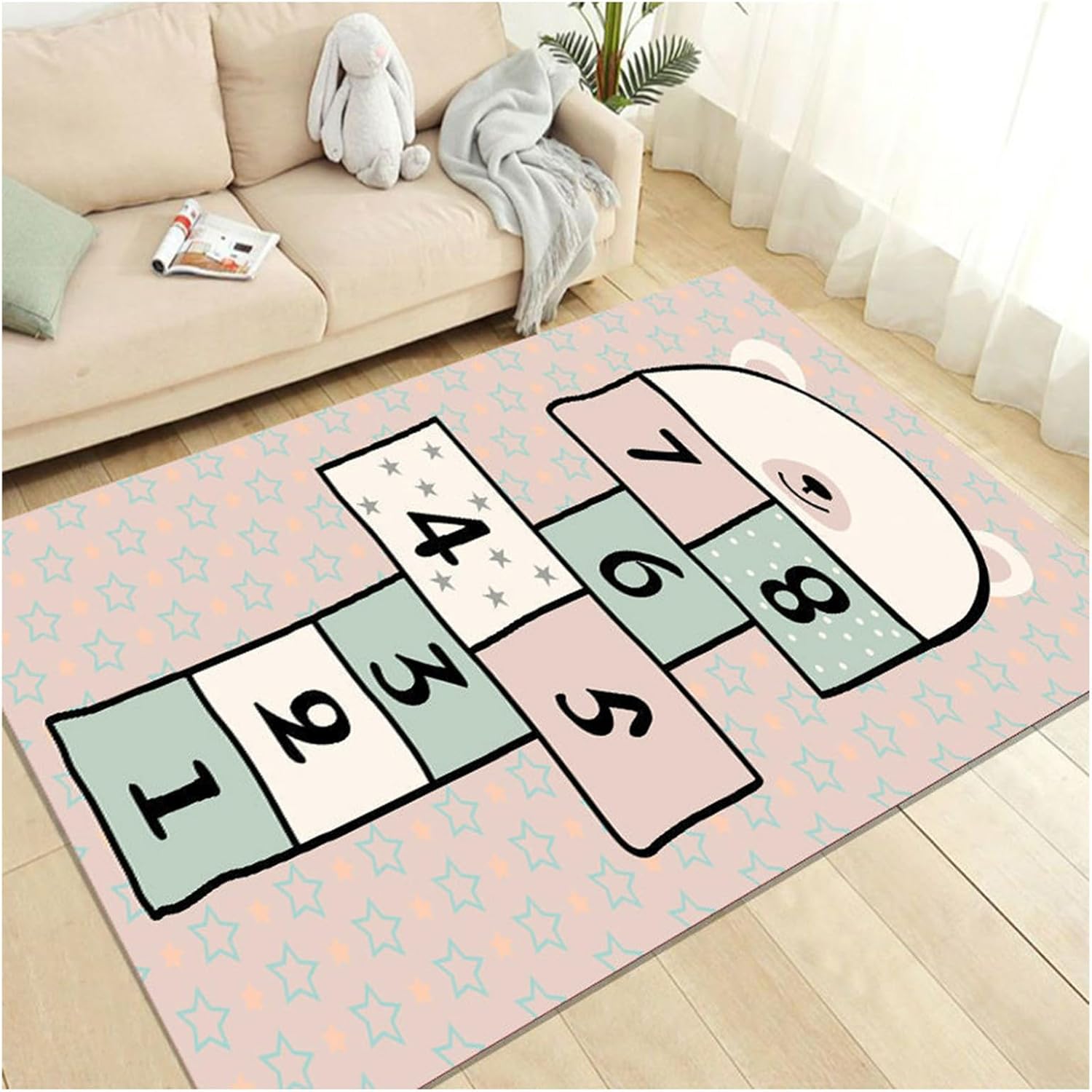 Playhouse Rug Amazon.com: HAZARA ABC Rug Play Mat, Playhouse Hopscotch ABC Alphabet ...