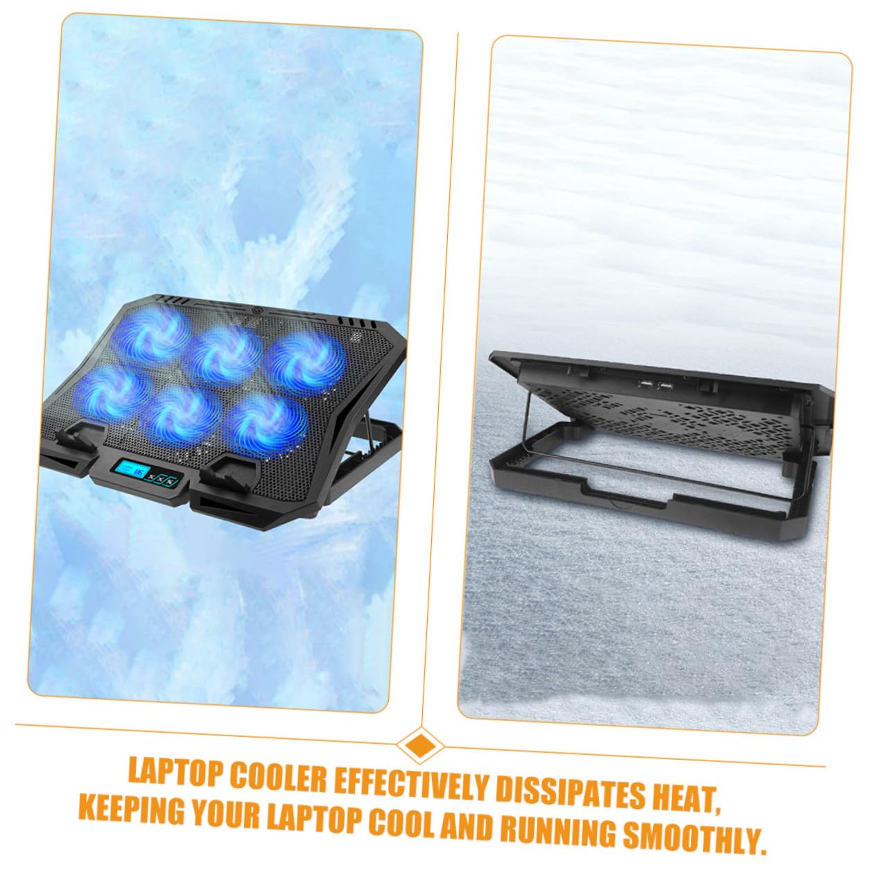 Holibanna Laptop Cooler Holder z Cichymi Wentylatorami Regulowana Podstawka Chłodząca Do Laptopów Do Ergonomiczny Stojak Biurko Zapobiegający Przegrzewaniu i Bólowi Szyi