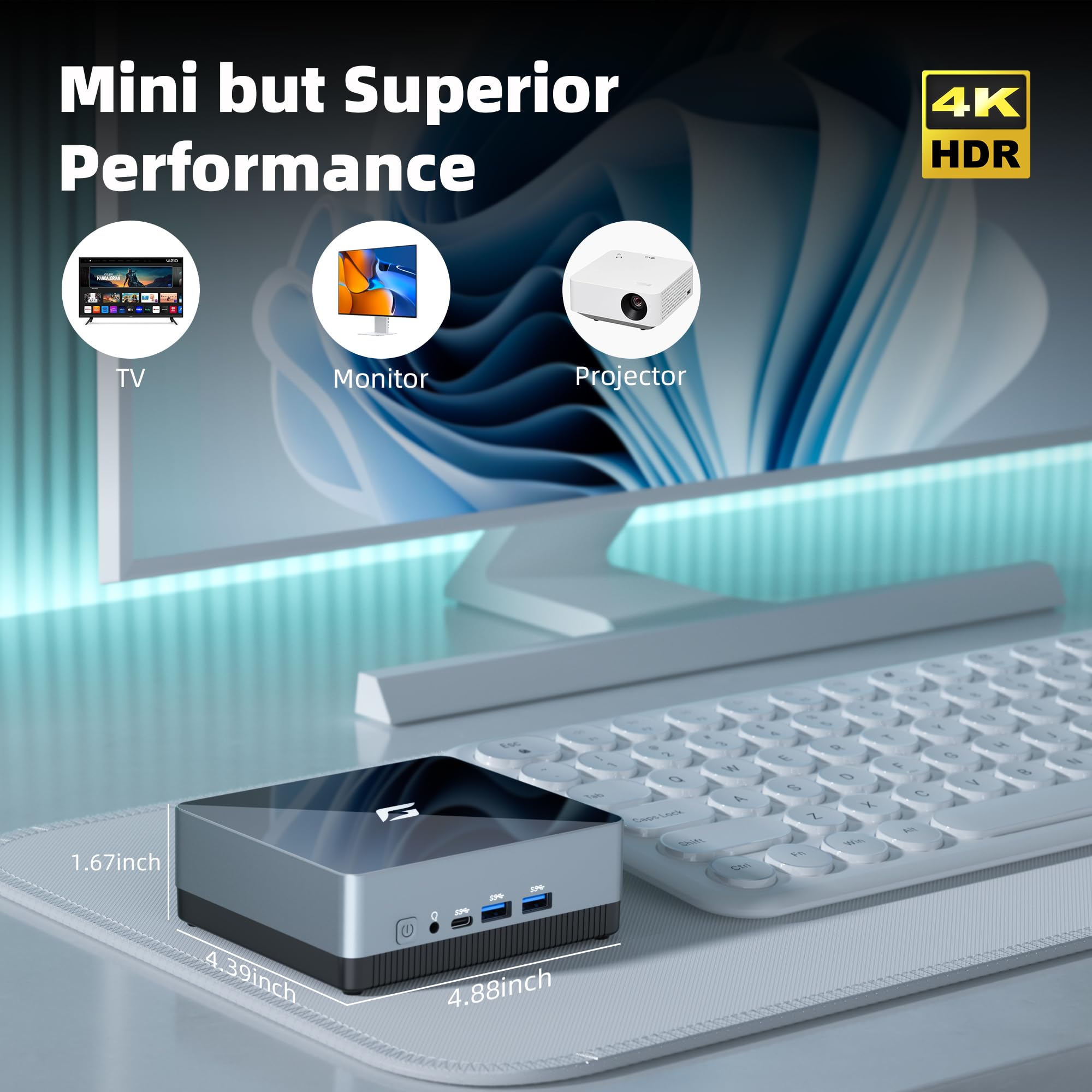 Amazon.com: CyberGeek Nano Mini PC, Intel N5095A Quad-Core(Beat