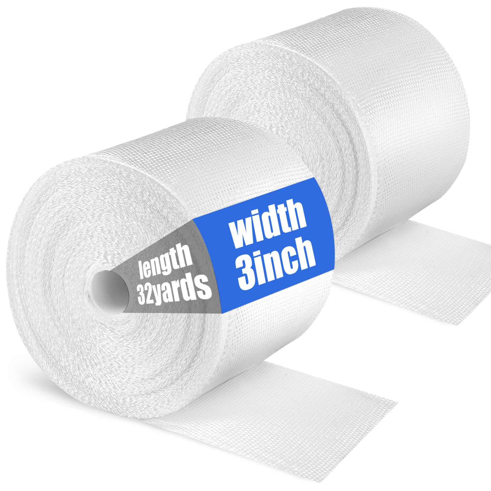 HolyMaji Fiberglass Cloth Tape, 6 oz, 3" Wide x 65.6 yd, Non-Adhesive Woven Fiberglass Insulation Tape for Reinforced Repair, Joints, Seams, Molding