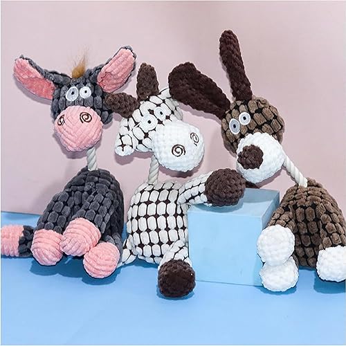 Miniatura 7 de QKKO Robustplush - Juguete chirriante inmortal para masticadores agresivos, juguete chirriante de peluche para dentición de cachorros, juguetes