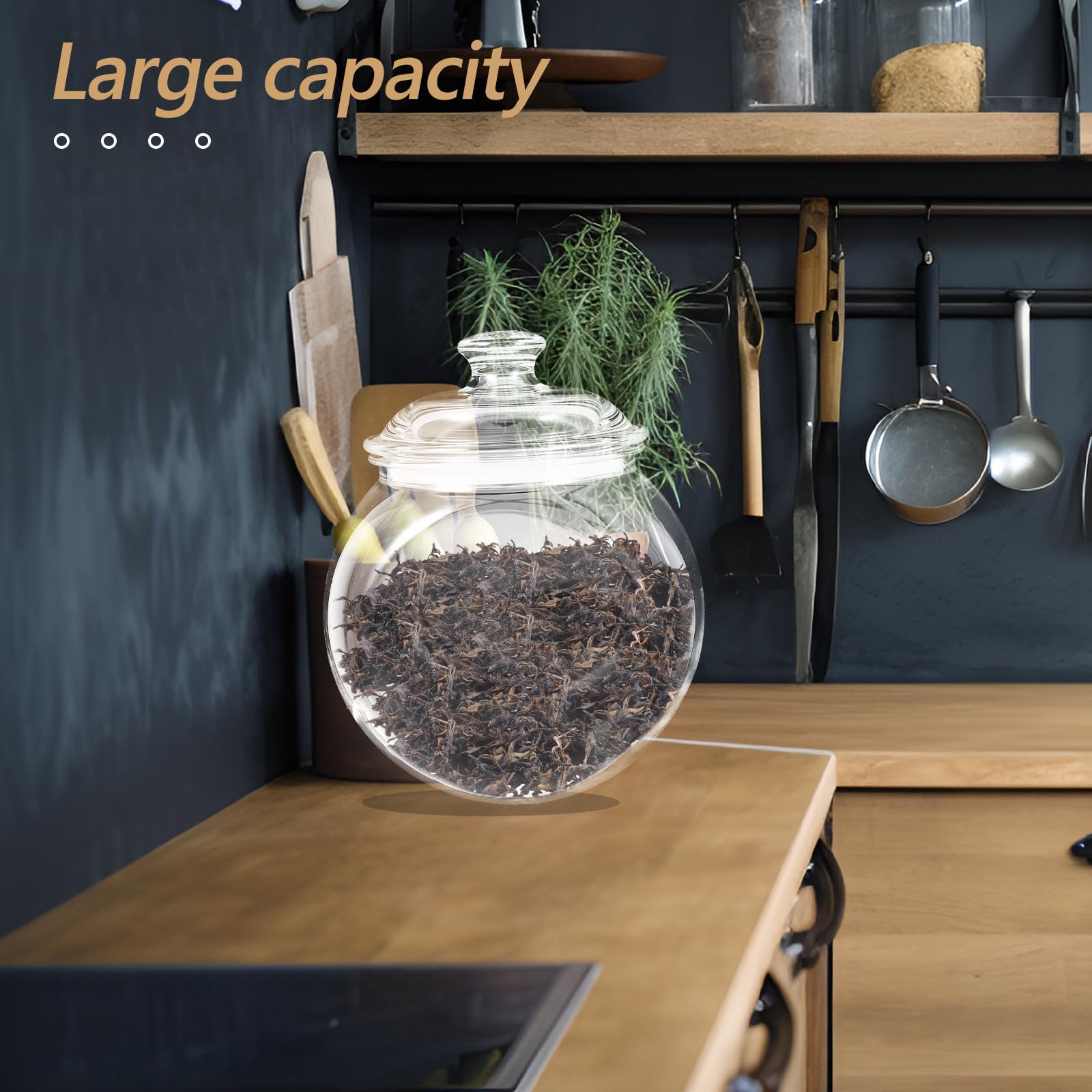 COLLBATH Tarro de Plástico para Almacenar Alimentos 3.2l PC Hermético | Café y Té, Uso en Cocina y Hogar, Conserva Frescura, Diseño Transparente, Fácil de Transportar
