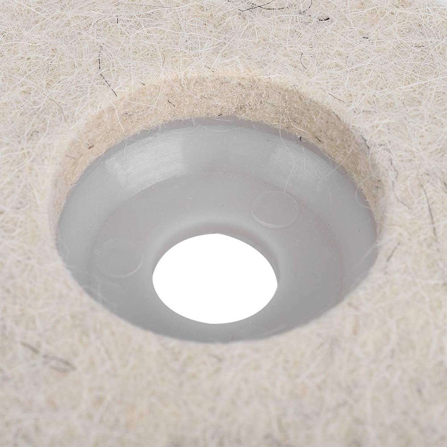 Badem10 Plastik Tabanlı Sert Polisaj Matkap Keçesi DTA043 Finisaj Parlatma Çizik Pasta Cila 115 mm 2'li Set