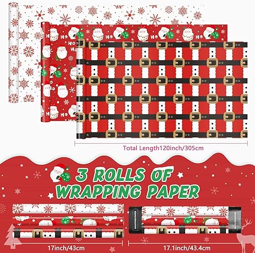 Vista 44 de WERNNSAI Rollos de papel de regalo de dinosaurios, 3 rollos de papel de regalo de dinosaurio rosa de 17 x 120 pulgadas, para bebés, niñas, Pink