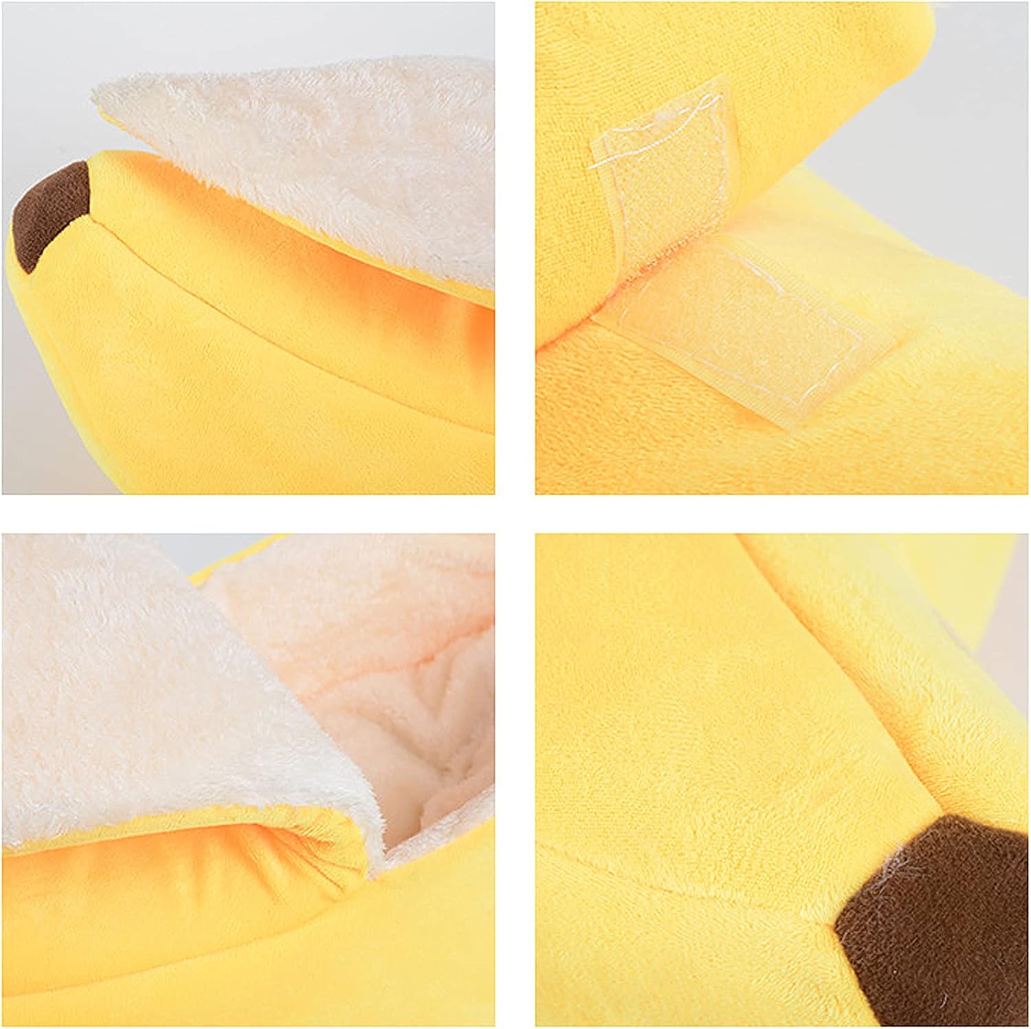 Cute Banana Cat Bed House,Warm Soft Punny Dogs Sofa Sleeping Playing Resting Banana Bed,Lovely Pet Supplies for Cats Small Dog Rabbit