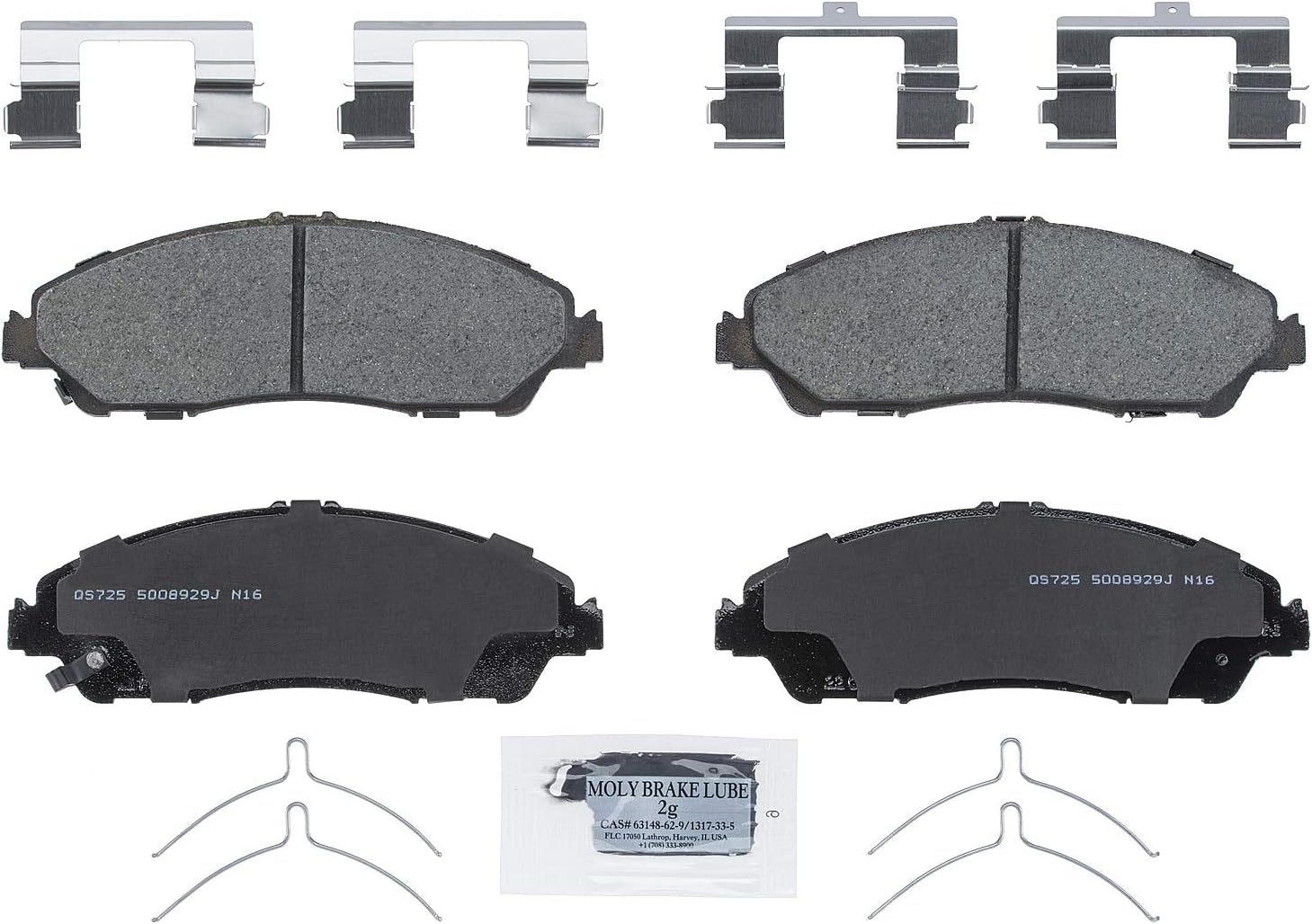 Wagner QS ZD1723 Disc Brake Pad Set, Engineered for Reduced Vibration, Fits 2016–2022 Honda Pilot