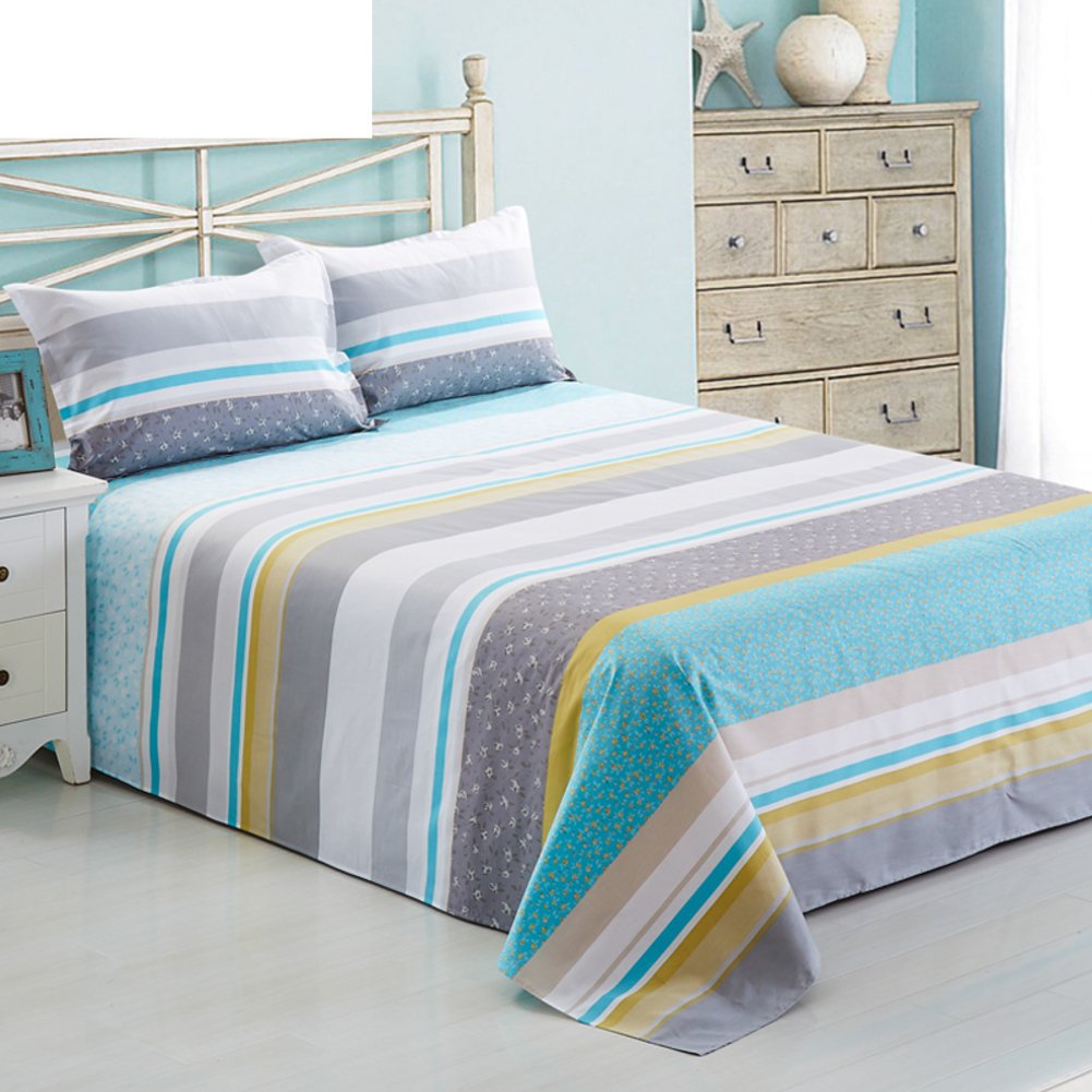 Toile de lin coton sergé pour des nuits fraîches en été drap de lit double
