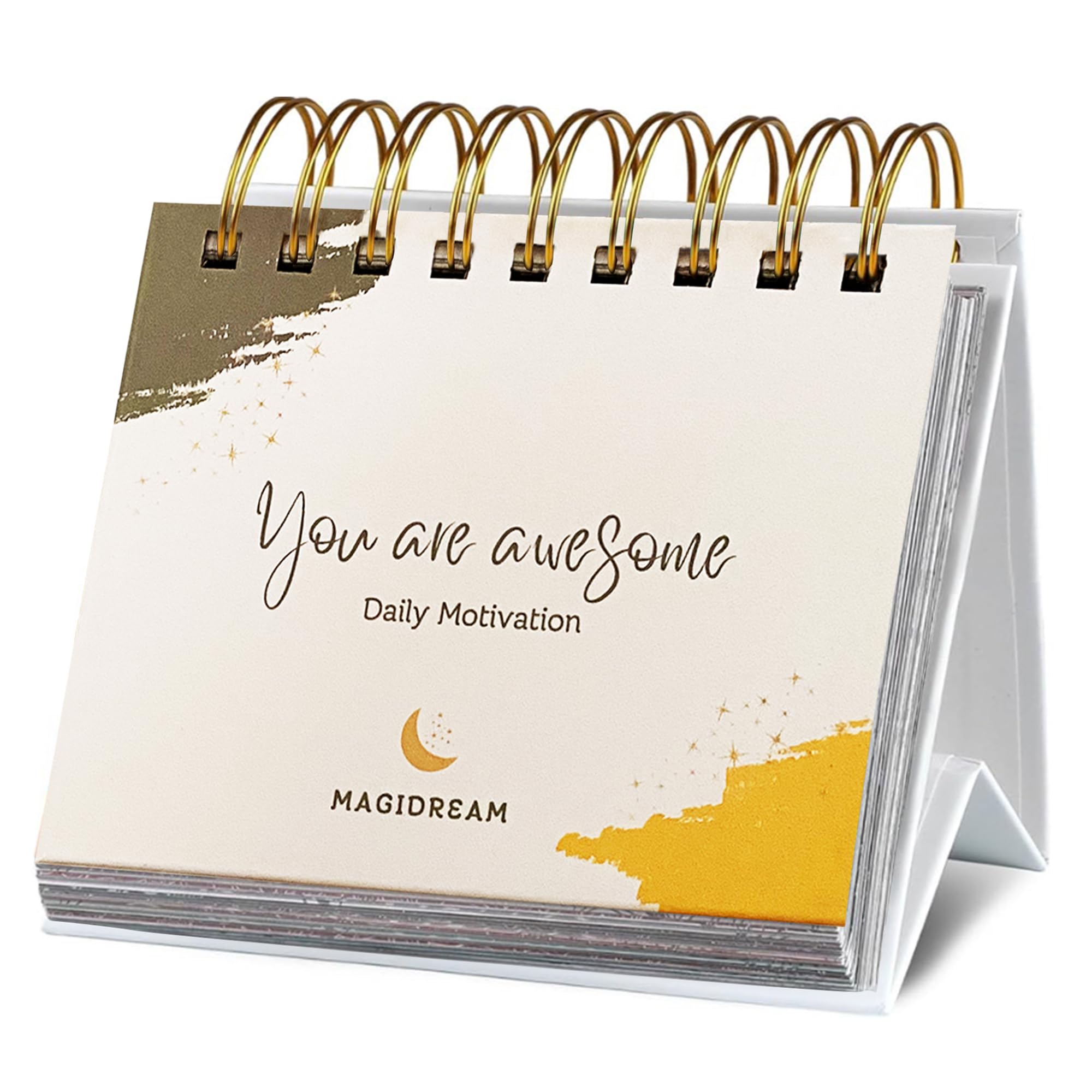 Motivational Desk Calendar – 365 Daily Inspirational Quotes (English & Spanish) – Perpetual Flip Calendar for Desk – Aesthetic Desk Decor – Motivational Gift & Office Decor for Women – MAGIDREAM