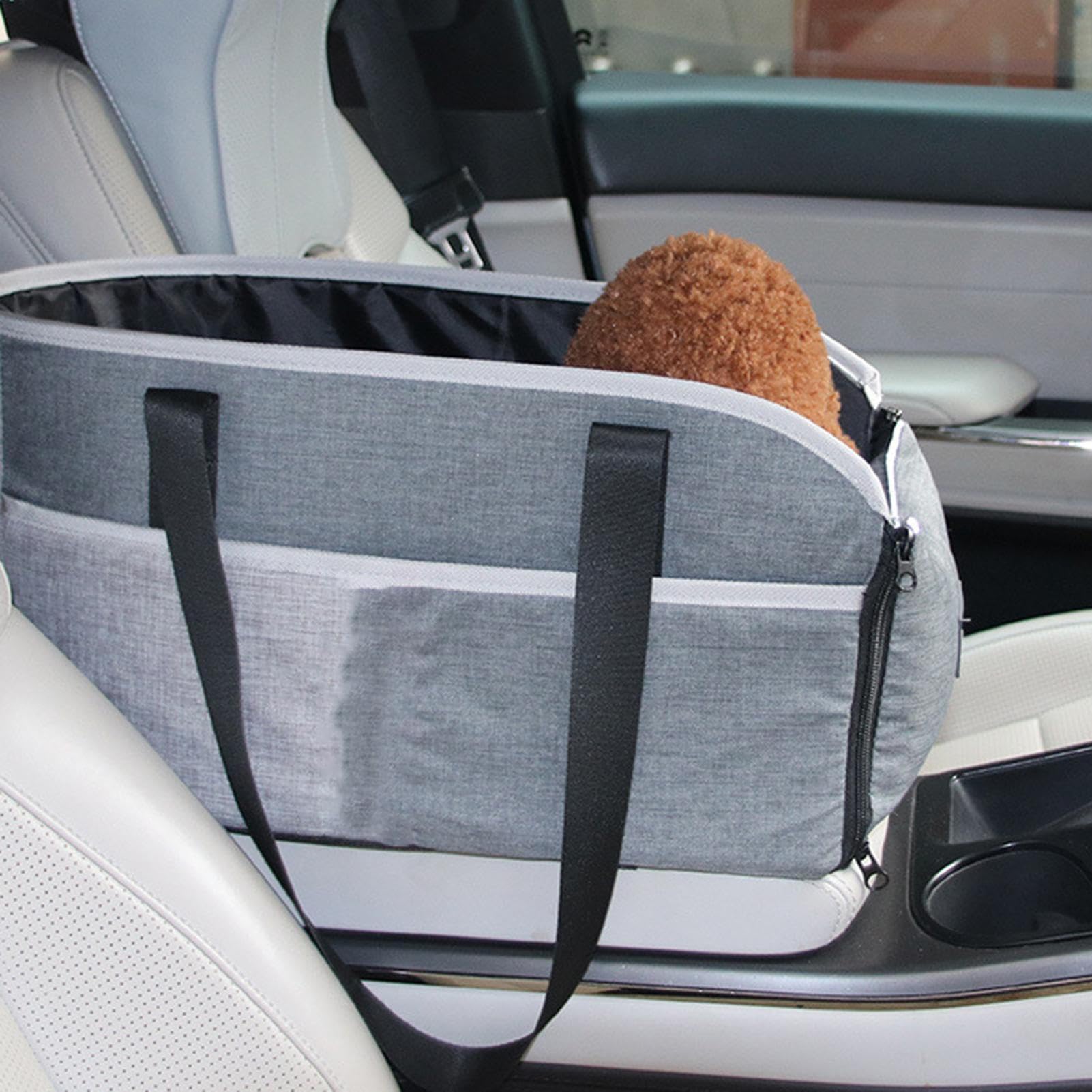 Seggiolino Auto Gatto - Seggiolino Auto Per Cani Della Console Centrale | Carrier Dell'auto Del Cane | Carrier Per Animali Domestici Rimovibili | Sedili Di Promemoria Anti-collat Portatile Per Balco