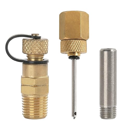 Miniatura 9 de MEASUREMAN Adaptador de calibre de latón 14NPT hembra, 2-12 OAL x 1-25 "x 18" sonda con funda de acero inoxidable, kit de montaje de manómetro