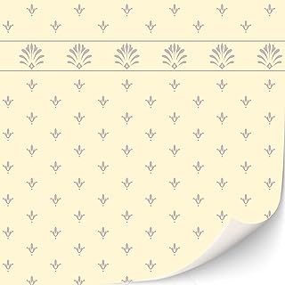 TexturKontor 3 Sheets Self-Adhesive Wallpaper for Dollhouses 1:12 Scale Antique Wallpaper Classic Wallpaper Victorian Wallpaper (Meghan)