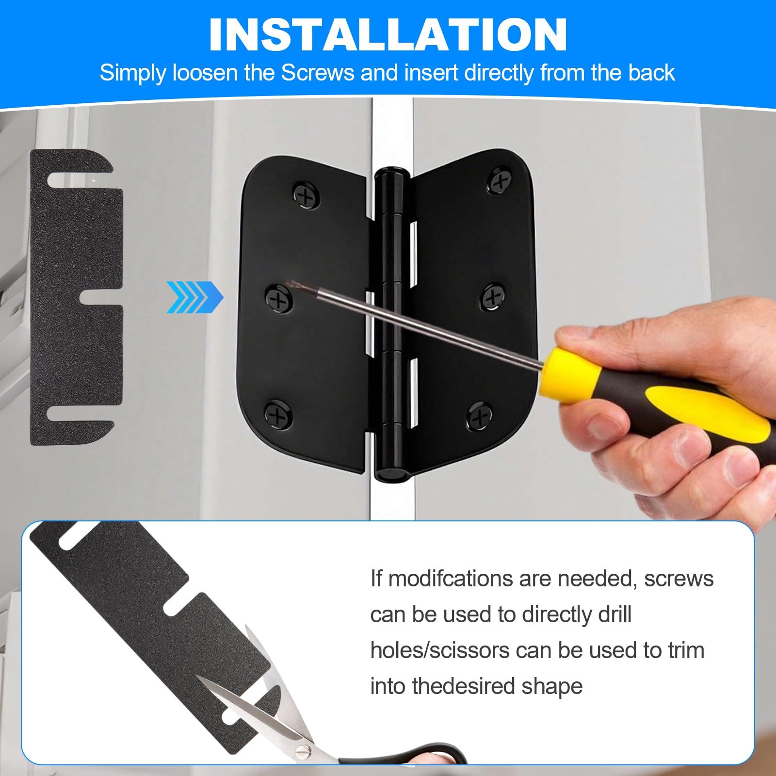 Door Hinge Shims - Fix Misaligned Doors -3 Door Hinge Shims - Fix Misaligned Doors -3