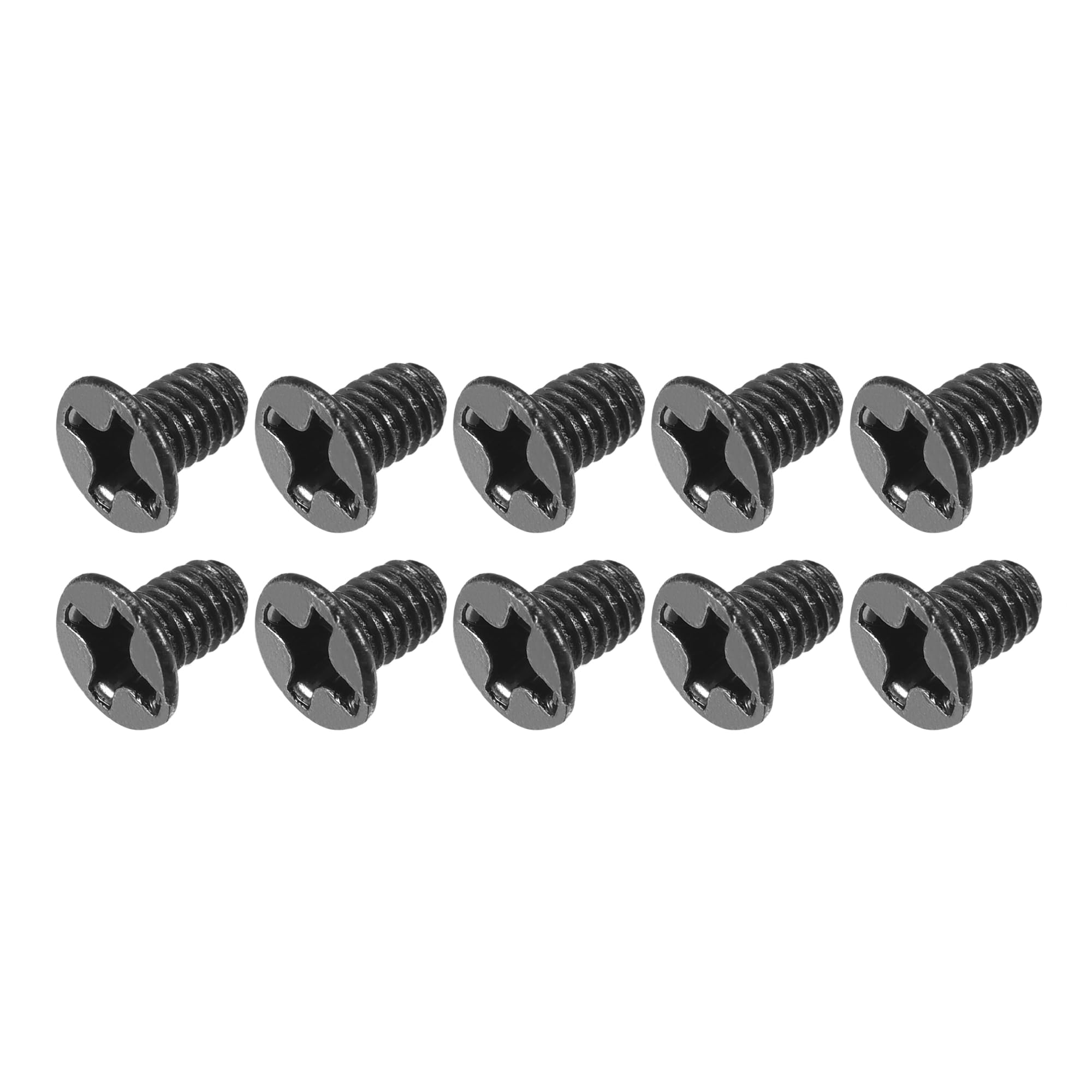 METALLIXITY Phillips Flat Head Screws (M3 x 5mm) 500Pcs, Carbon Steel Machine Screws - for Glasses Watch and Other Small Electronics, Black