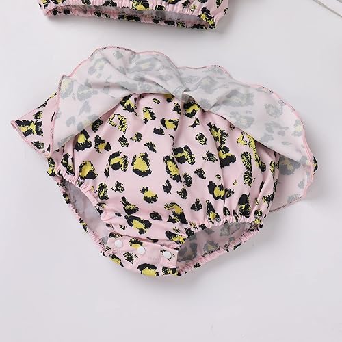 Miniatura 5 de IBTOM CASTLE Conjunto de ropa de primer cumpleaños para niña, camiseta de manga corta + pantalones cortos con volantes + diadema de princesa pastel