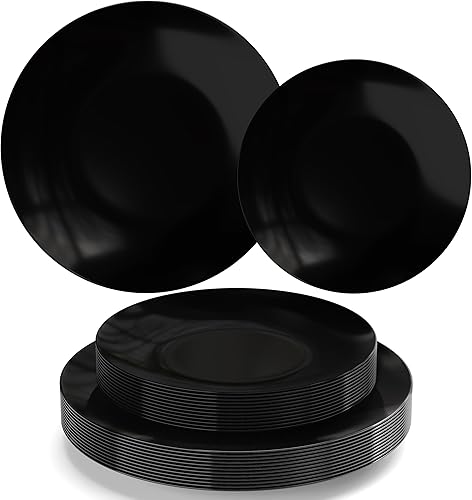 Trendables Juego de 40 platos desechables de plástico para 20 invitados, platos de postre de 20 x 7 pulgadas y platos de plástico desechables de 20 disponible en Yaxa Costa Rica