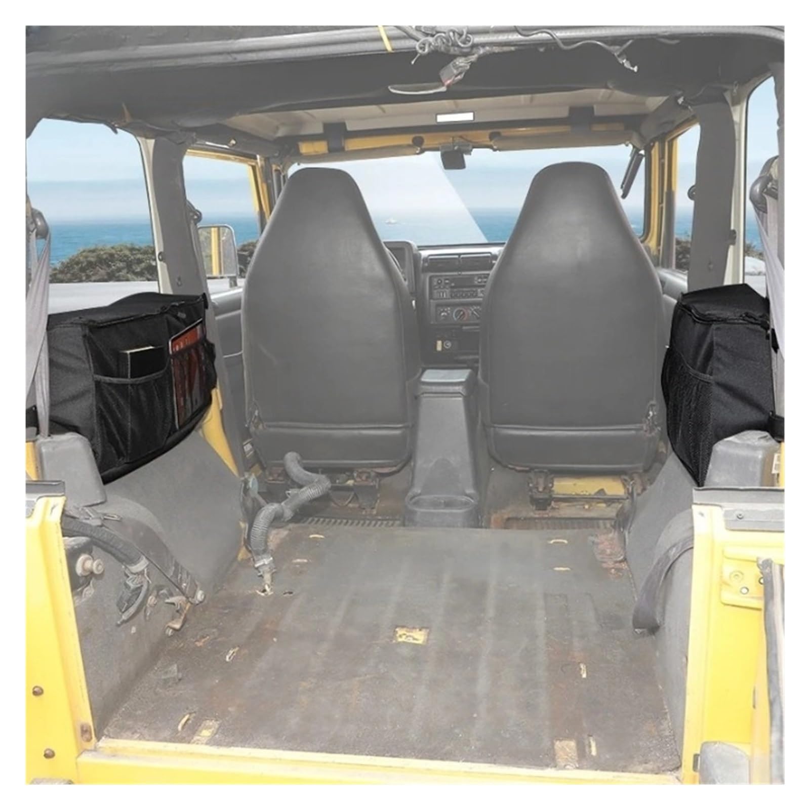 Bolsa organizadora de Almacenamiento for Ventana Lateral de Maletero de Coche, Accesorios compatibles con Jeep Wrangler TJ 1997, 1998, 1999, 2000, 2001, 2002, 2003, 2004, 2005, 2006, Organizador