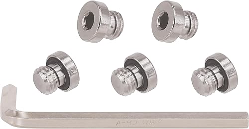 Miniatura 9 de Tapón de drenaje de aceite de cabeza redonda hexagonal de acero inoxidable 304 estándar M8x1 con anillo de goma, ajuste universal para automóviles,