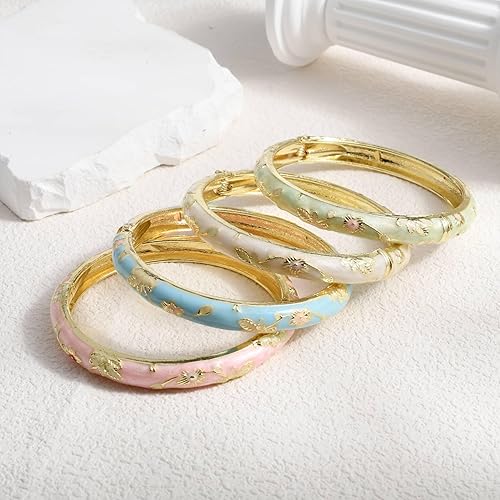 Miniatura 5 de Pulsera de flores vintage Chinoiserie Cloisonne para verano, elegante, vibrante, joyería étnica, regalos para mujeres, mejor amiga, mamá, hermana