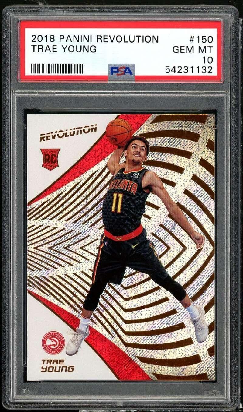 Trae Young Rookie Card 2018-19 Panini Revolution #150 PSA 10 - Basketball Slabbed Rookie Cards