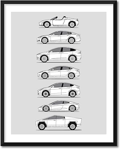 Miniatura 28 de Handmade Poster compatible with Chevy Print Wall Art Handmade Decor of the Best of Chevy Generations History Evolution 8x10" (Unframed) Satin Print